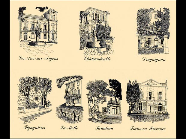 dessin des façades des mairies